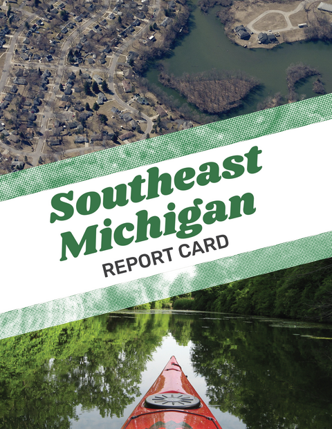 A photo of the front cover of the Southeast Michigan environmental report card