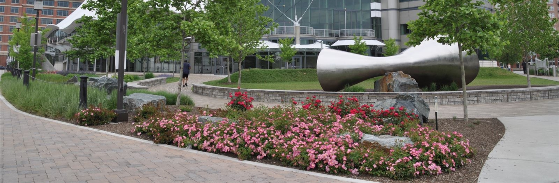 IMET's building, a white tent with glass walls