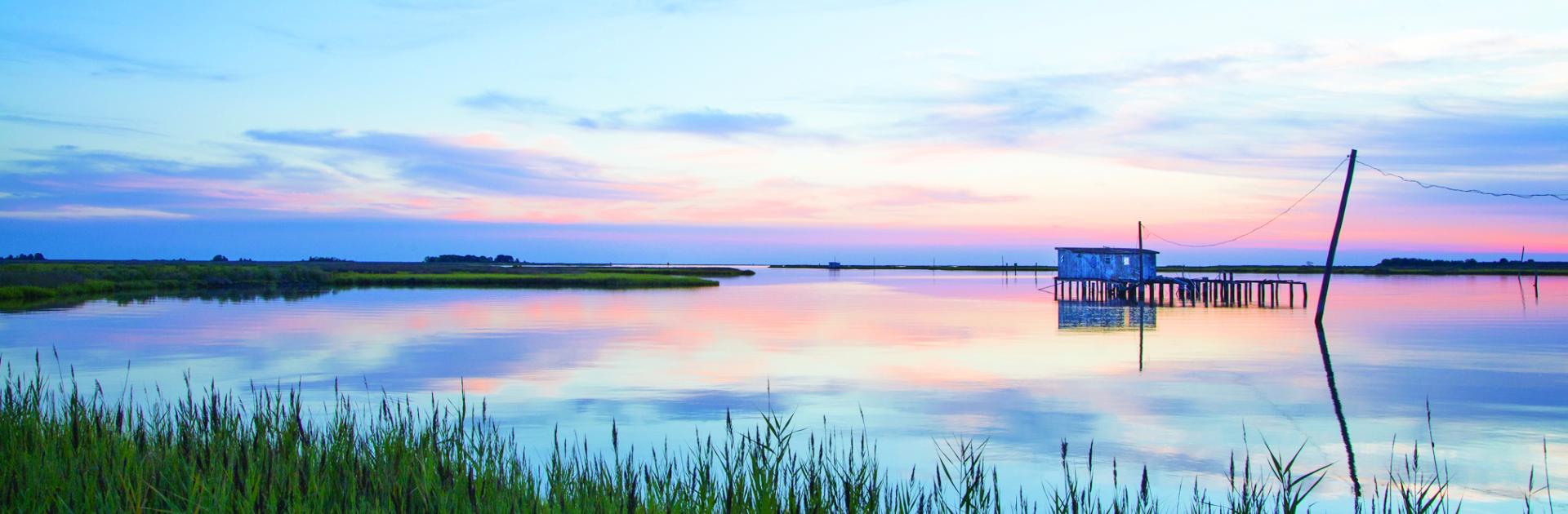 Sunset on the water