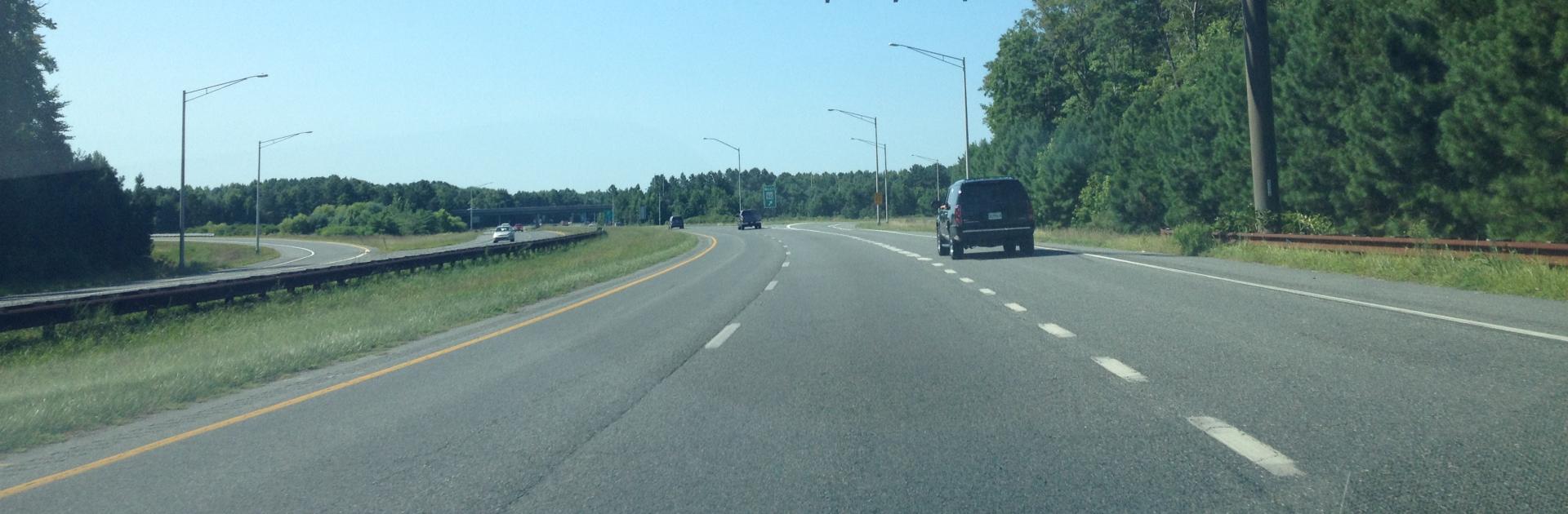 Photo of Maryland Interstate Highway with grassy median