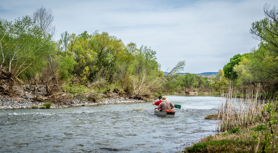 Paddlers on the Verde River