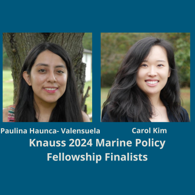 UMCES Ph.D. Candidates Named Finalists for 2024 Knauss Policy Fellowship Program