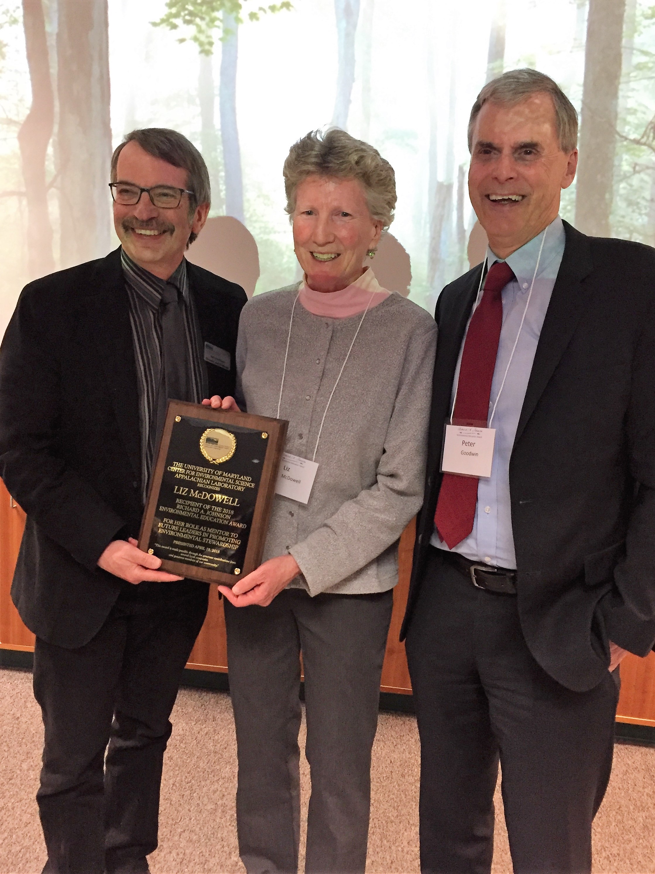 Liz McDowell, winner of the 2018 Richard A. Johnson Environmental Education Award