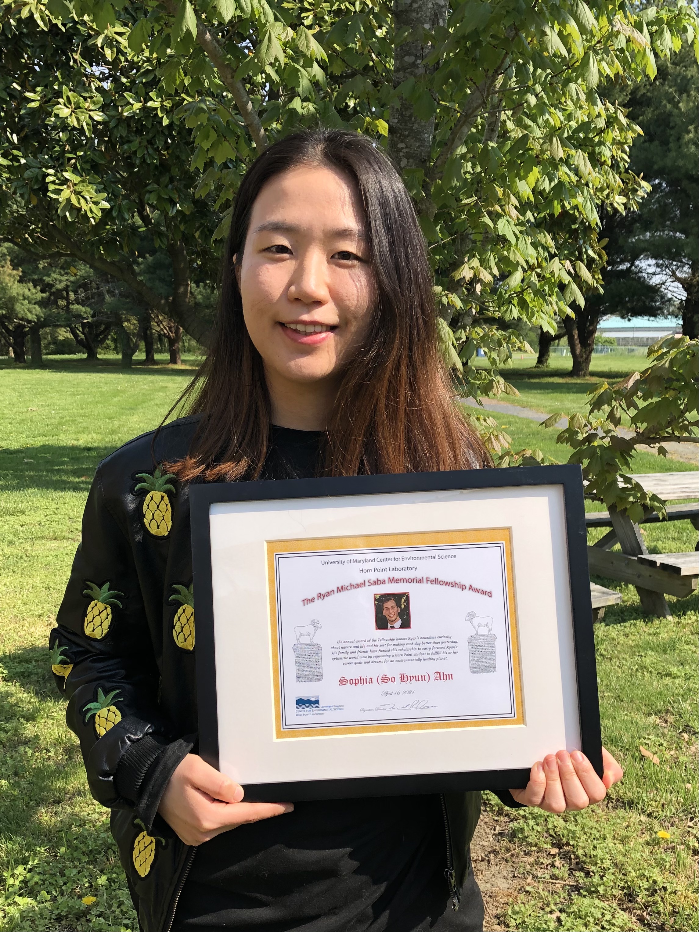 Sophia Ahn awarded the 2021 Ryan Saba Memorial Student Fellowship