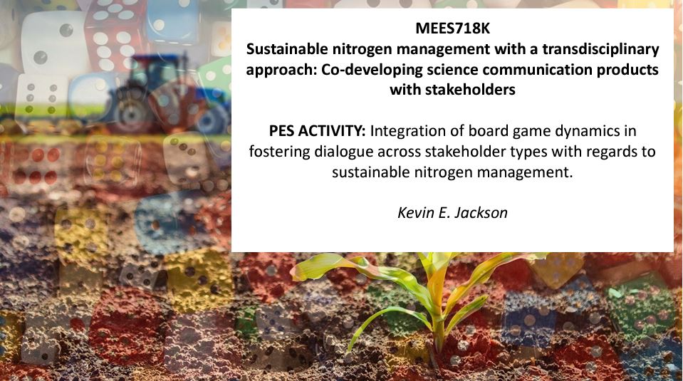 Kevin Jackson:  Integration of board game dynamics in fostering dialogue across stakeholder types with regard to sustainable nitrogen management