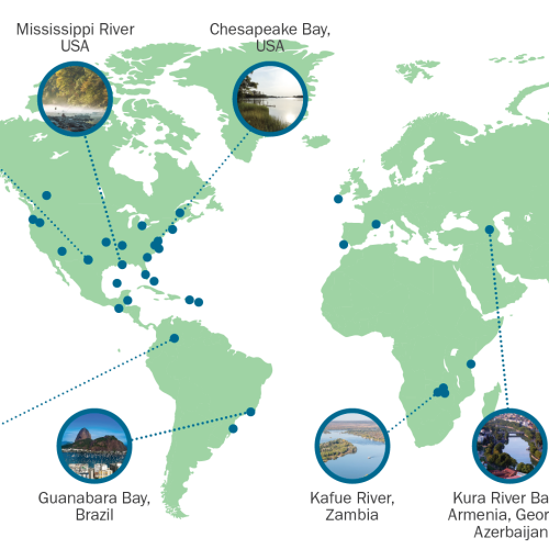 Map of the world with Ian Science Communication product locations marked