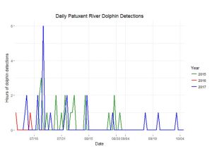 Daily Patuxent River Dolphin Detections