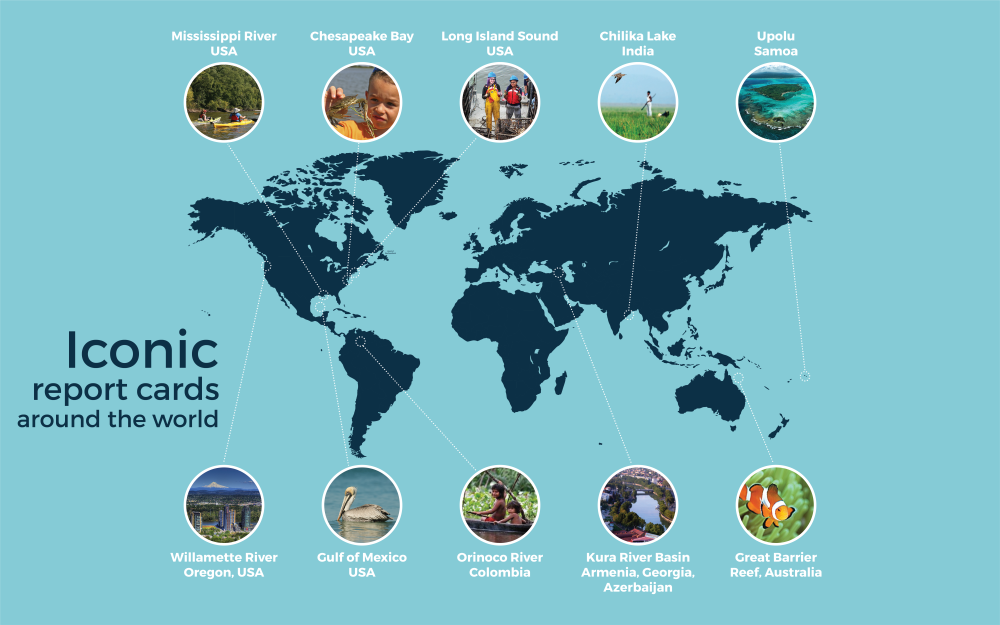Map of Iconic Ecosystem report cards