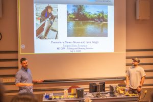 Simon Brown and Sean Briggs presenting for the interns at IMET