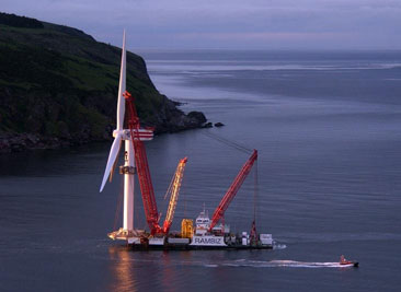Construction noise from offshore windfarms can travel large distances. Courtesy of Colin Dunn.