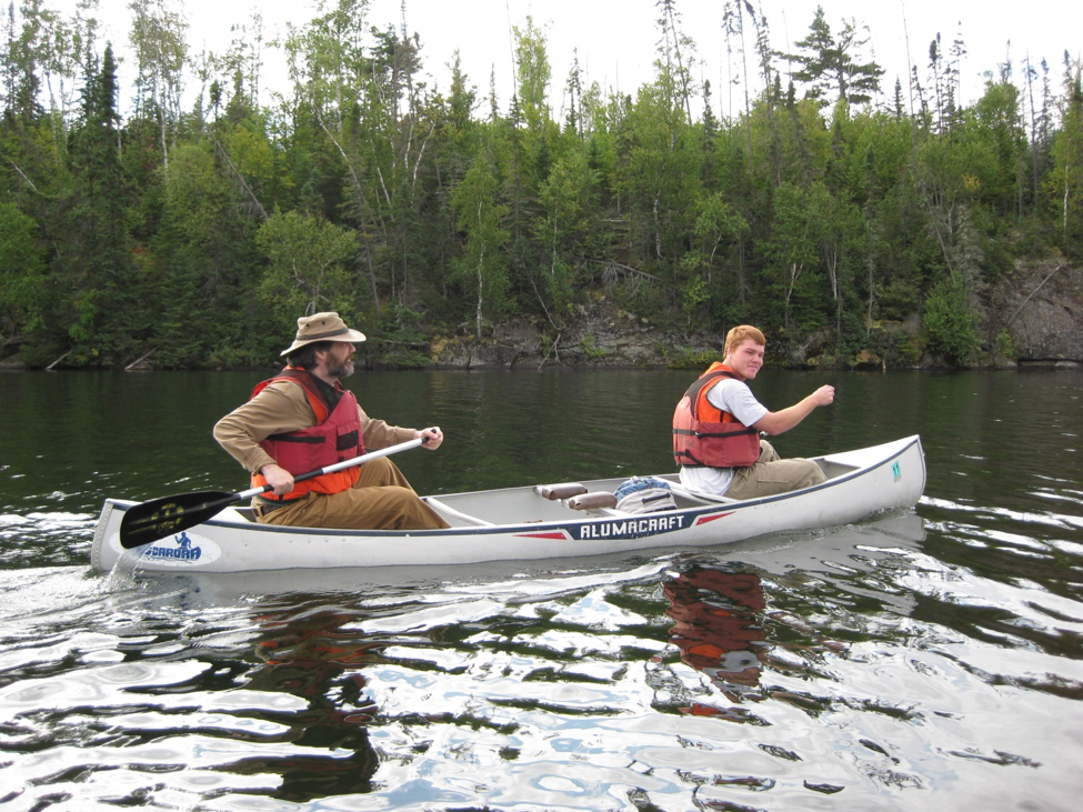 Mark Cochrane and a master's student of his, Chris Moran, canoe through Minnesota.