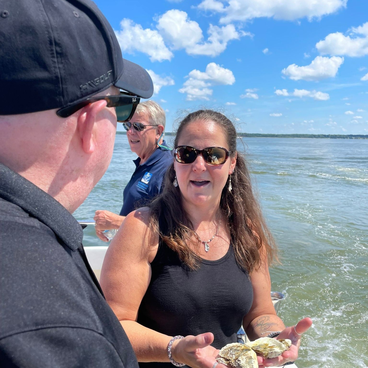 Stephanie Alexander holding oysters