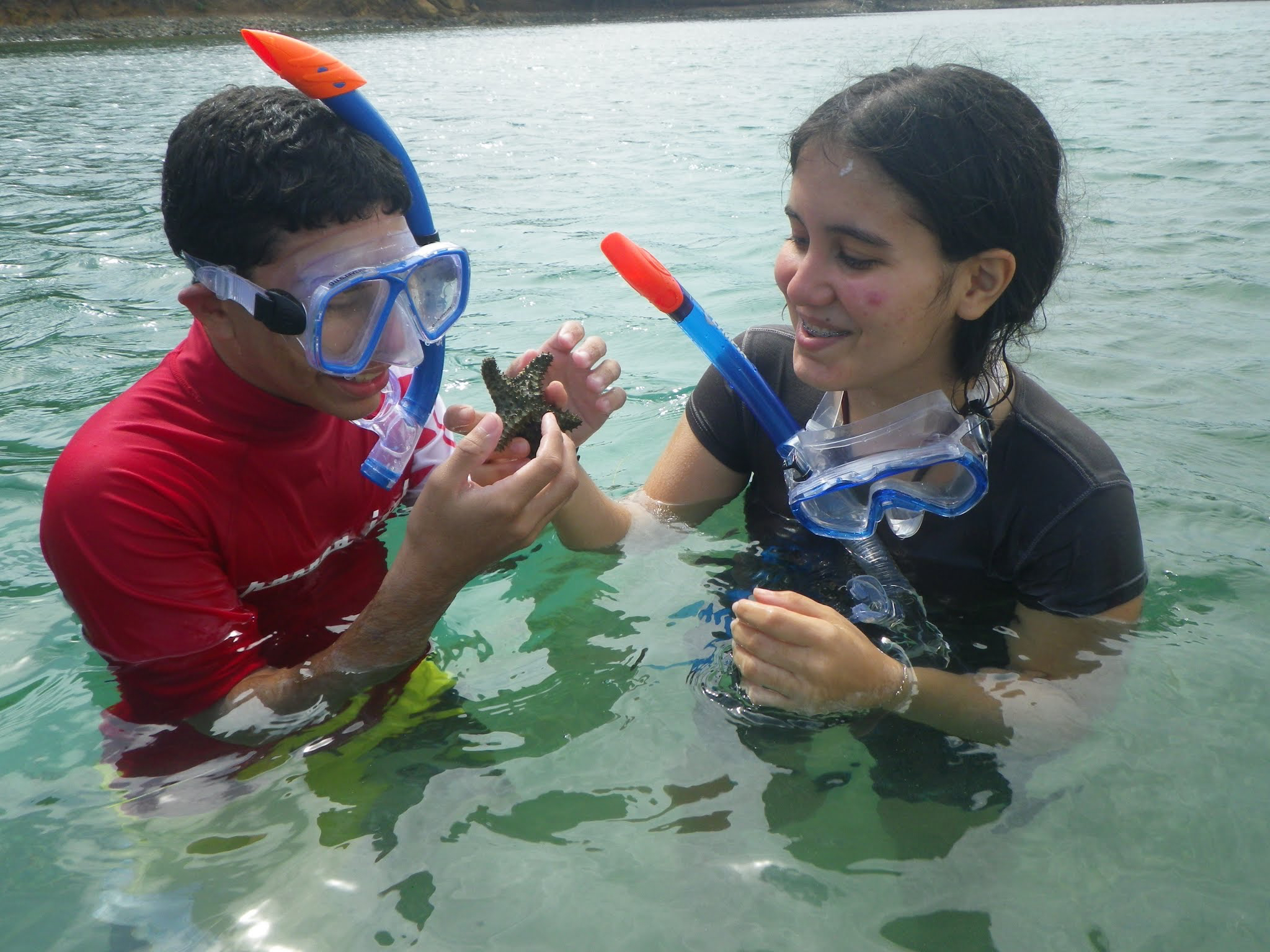 two students snorkeling in Puerto Rico