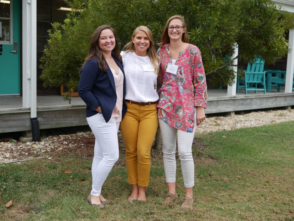 Hannah Morrissette, Anna Windle and Lexy McCarty, at SWMS meeting
