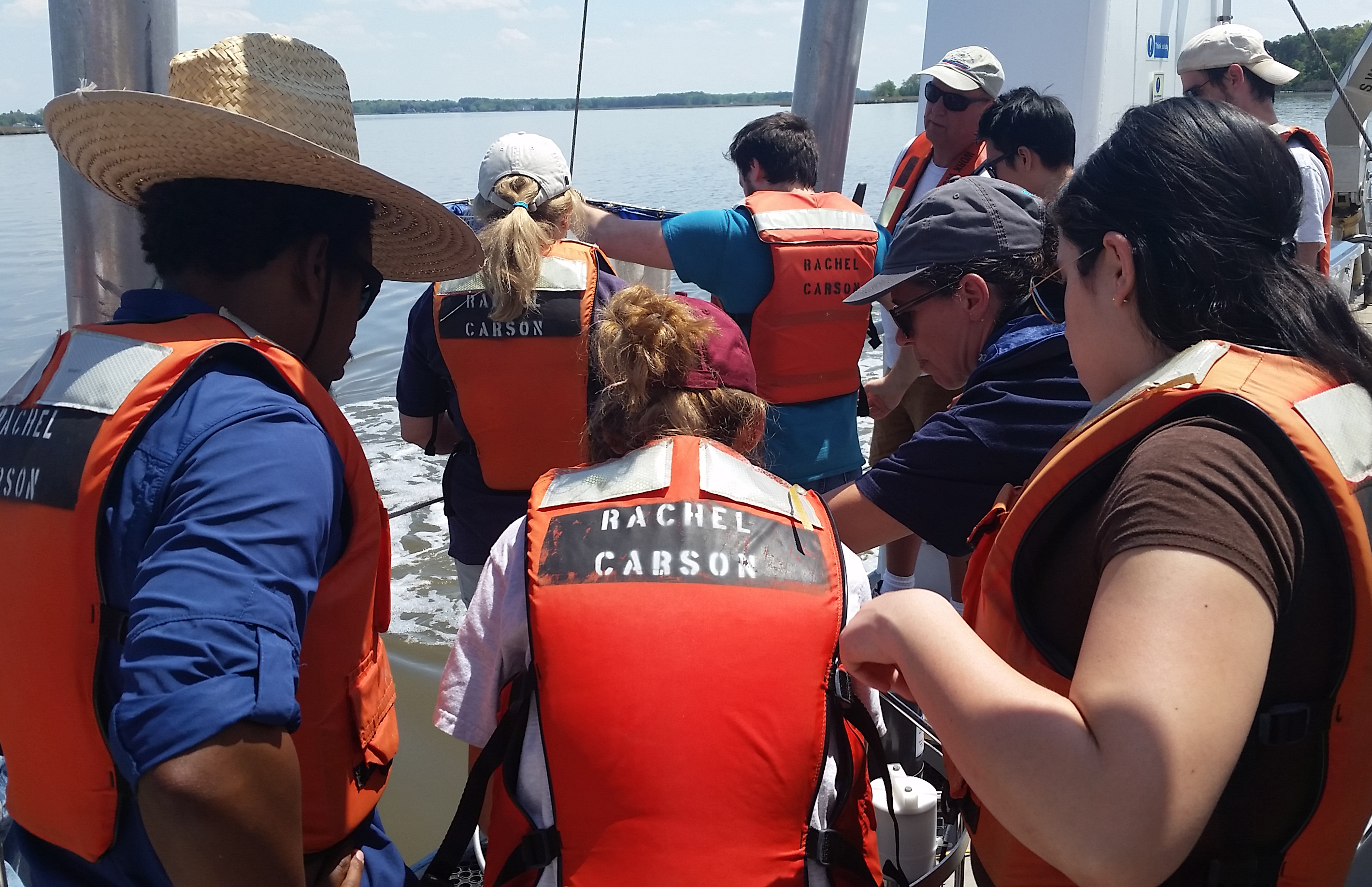 Aboard the Rachel Carson research vessel